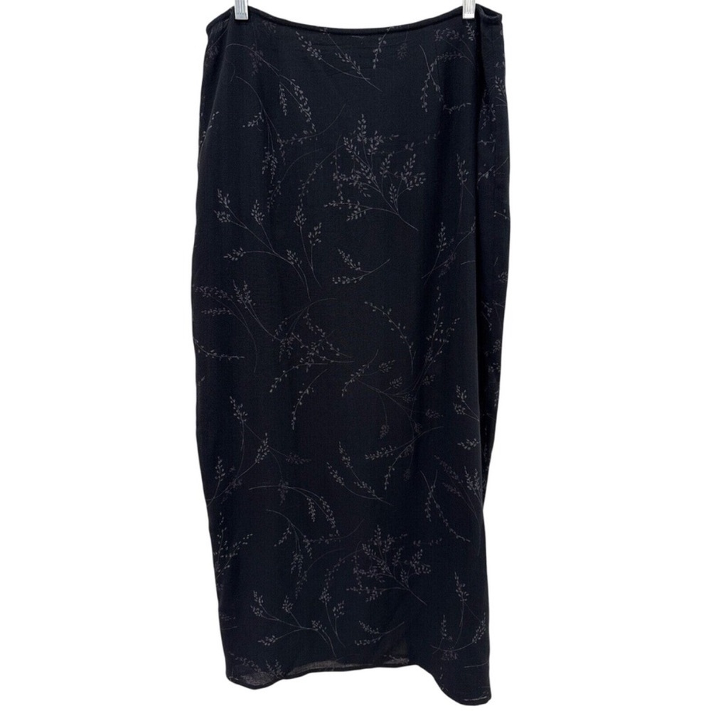 Vintage 90s Y2K Skirt Floral Print High Waist Slit size 13/14